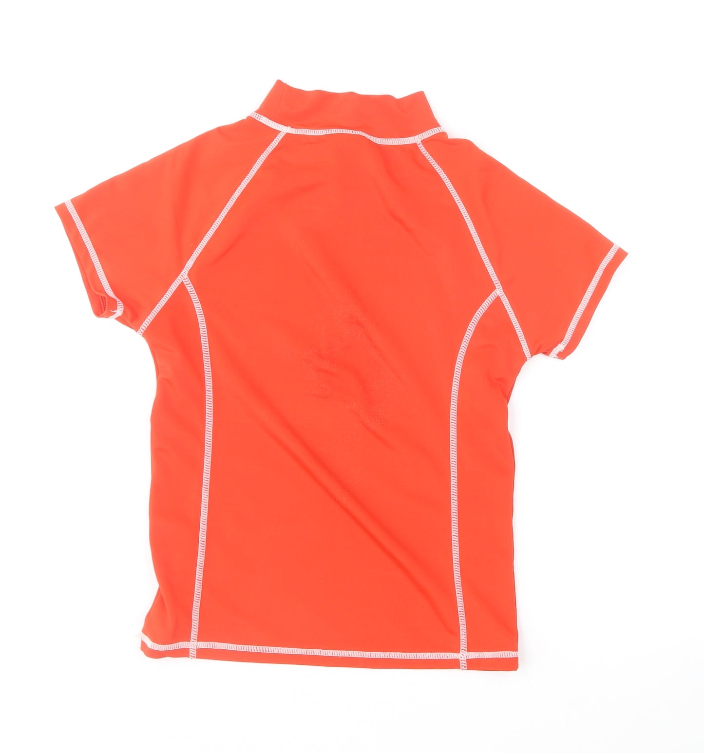 Crane Boys Red Polyester Basic T-Shirt Size 7-8 Years Round Neck - Swim top