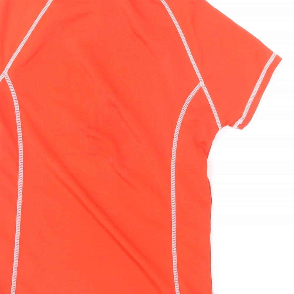 Crane Boys Red Polyester Basic T-Shirt Size 7-8 Years Round Neck - Swim top