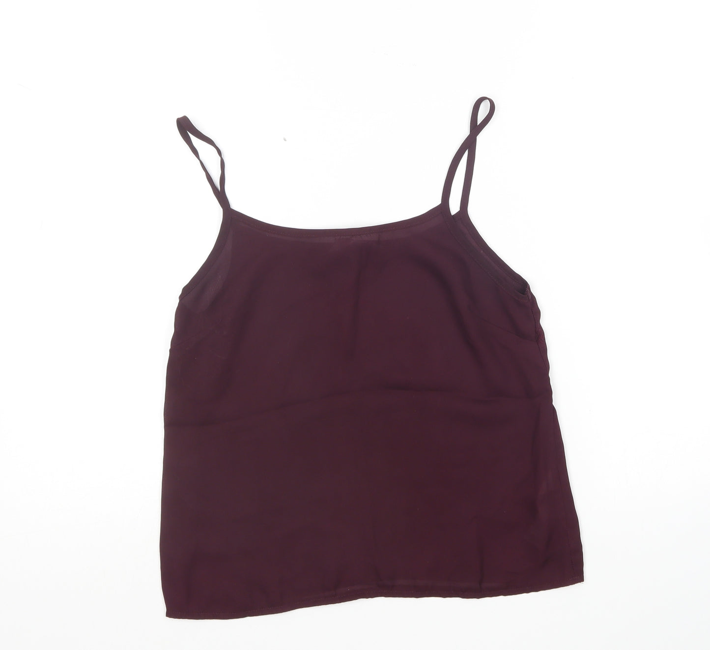 New Look Womens Purple Polyester Camisole Blouse Size 6 Boat Neck