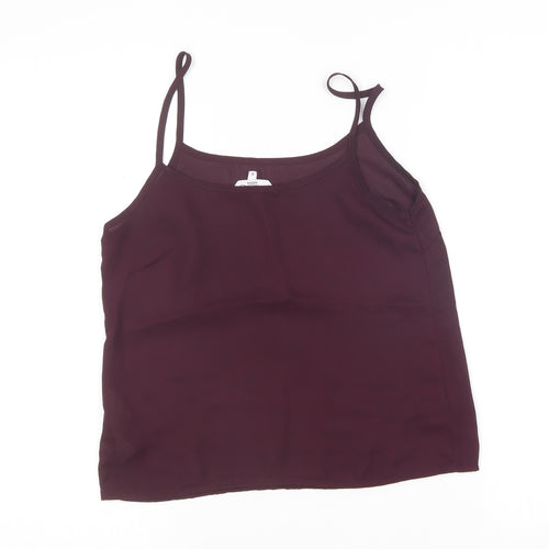 New Look Womens Purple Polyester Camisole Blouse Size 6 Boat Neck