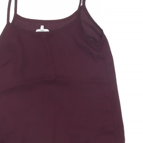 New Look Womens Purple Polyester Camisole Blouse Size 6 Boat Neck