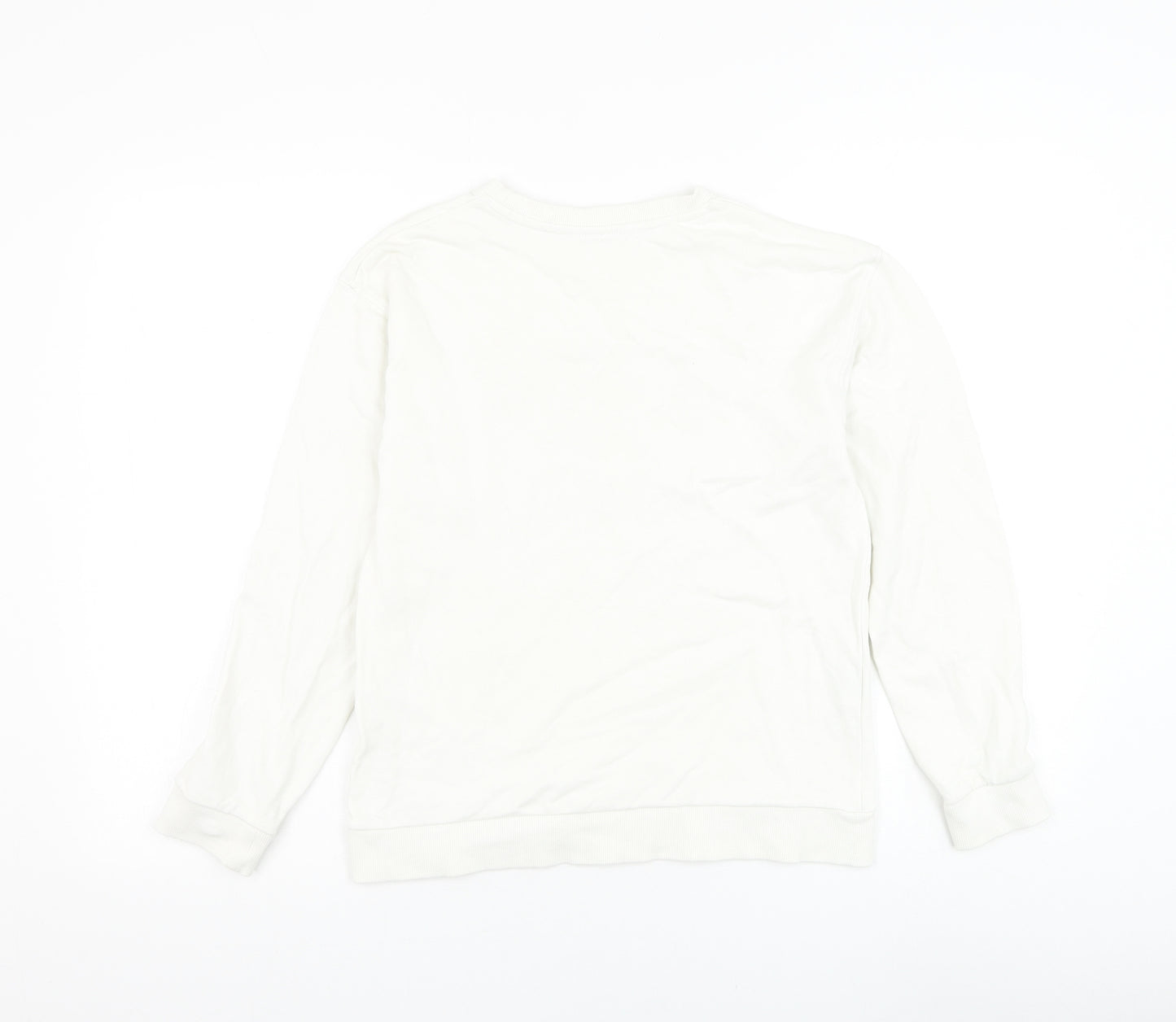 Mango Girls White Cotton Pullover Sweatshirt Size 11-12 Years Pullover - Burlington Vermont