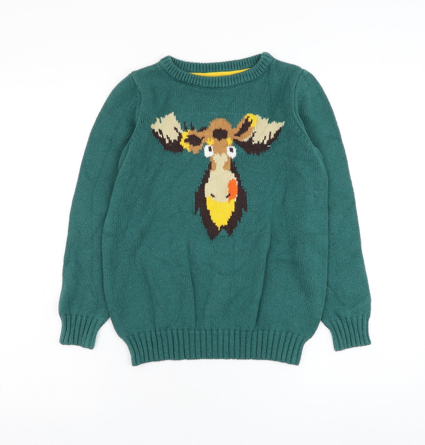 Mountain Warehouse Boys Green Round Neck Cotton Pullover Jumper Size 9-10 Years Pullover - Moose