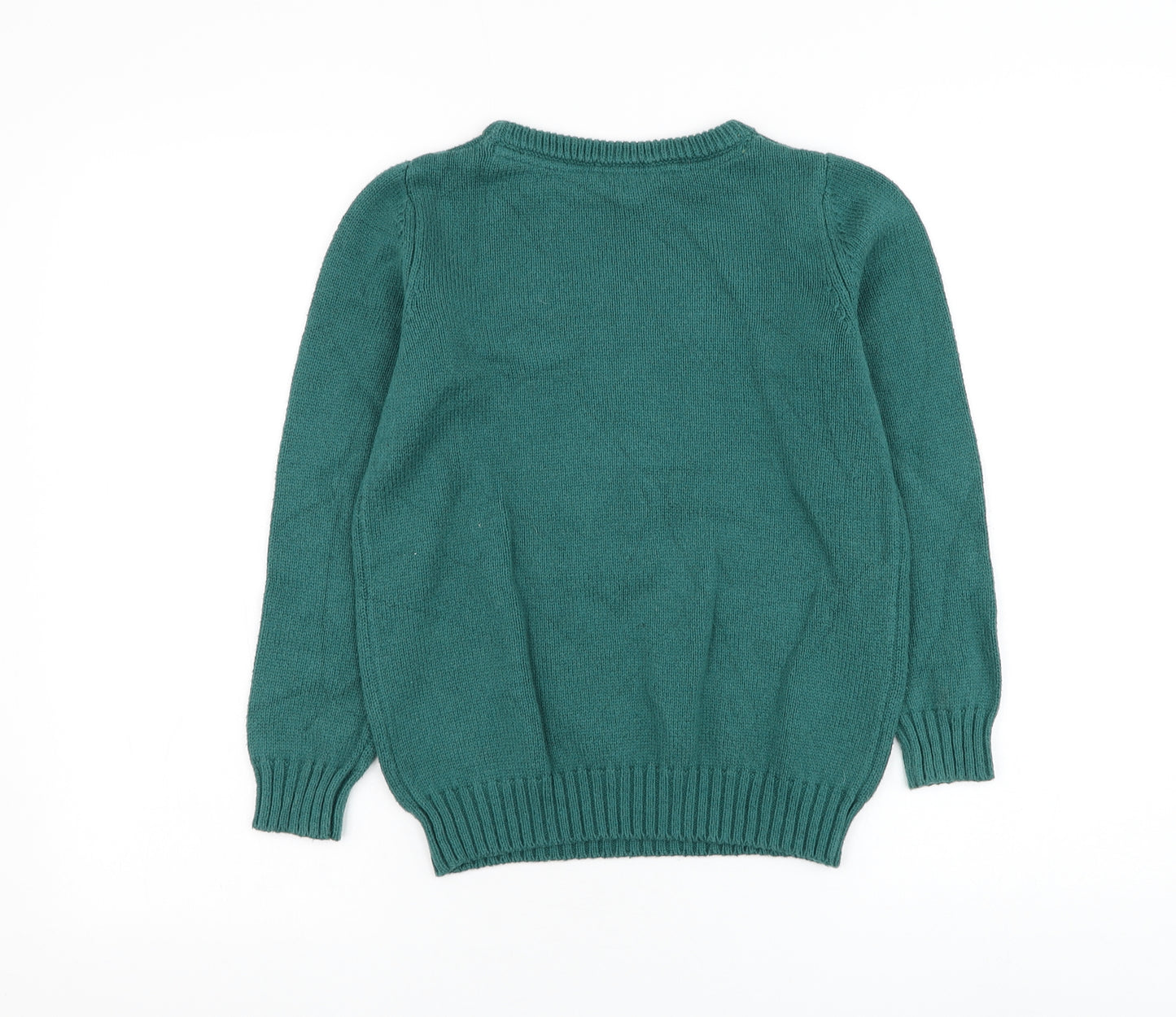 Mountain Warehouse Boys Green Round Neck Cotton Pullover Jumper Size 9-10 Years Pullover - Moose
