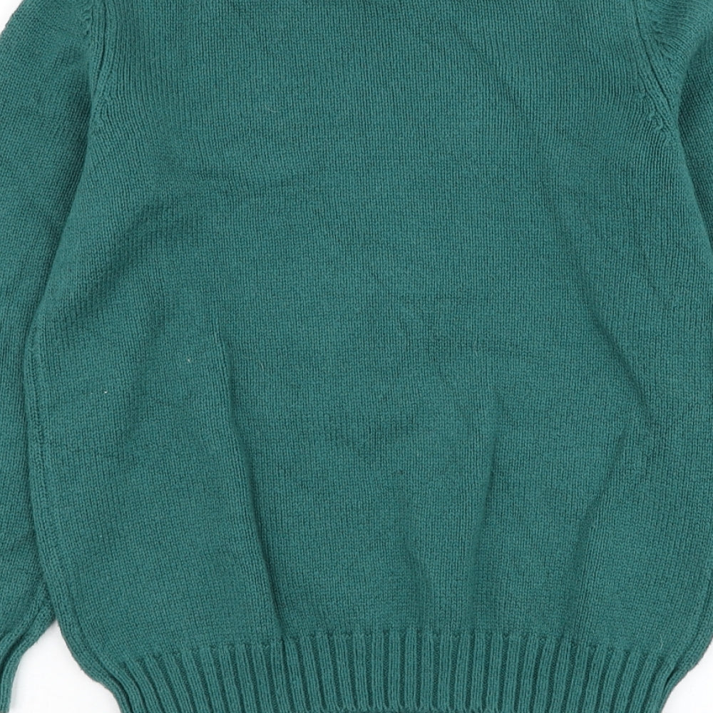 Mountain Warehouse Boys Green Round Neck Cotton Pullover Jumper Size 9-10 Years Pullover - Moose