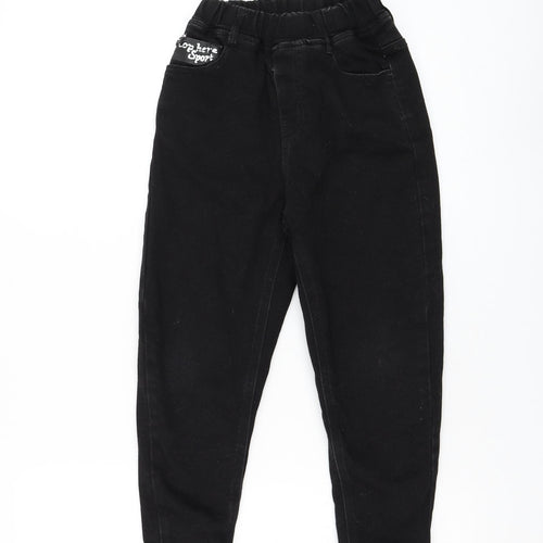 Fashion Cowboy Girls Black Polyester Skinny Jeans Size 11 Years Regular Pullover