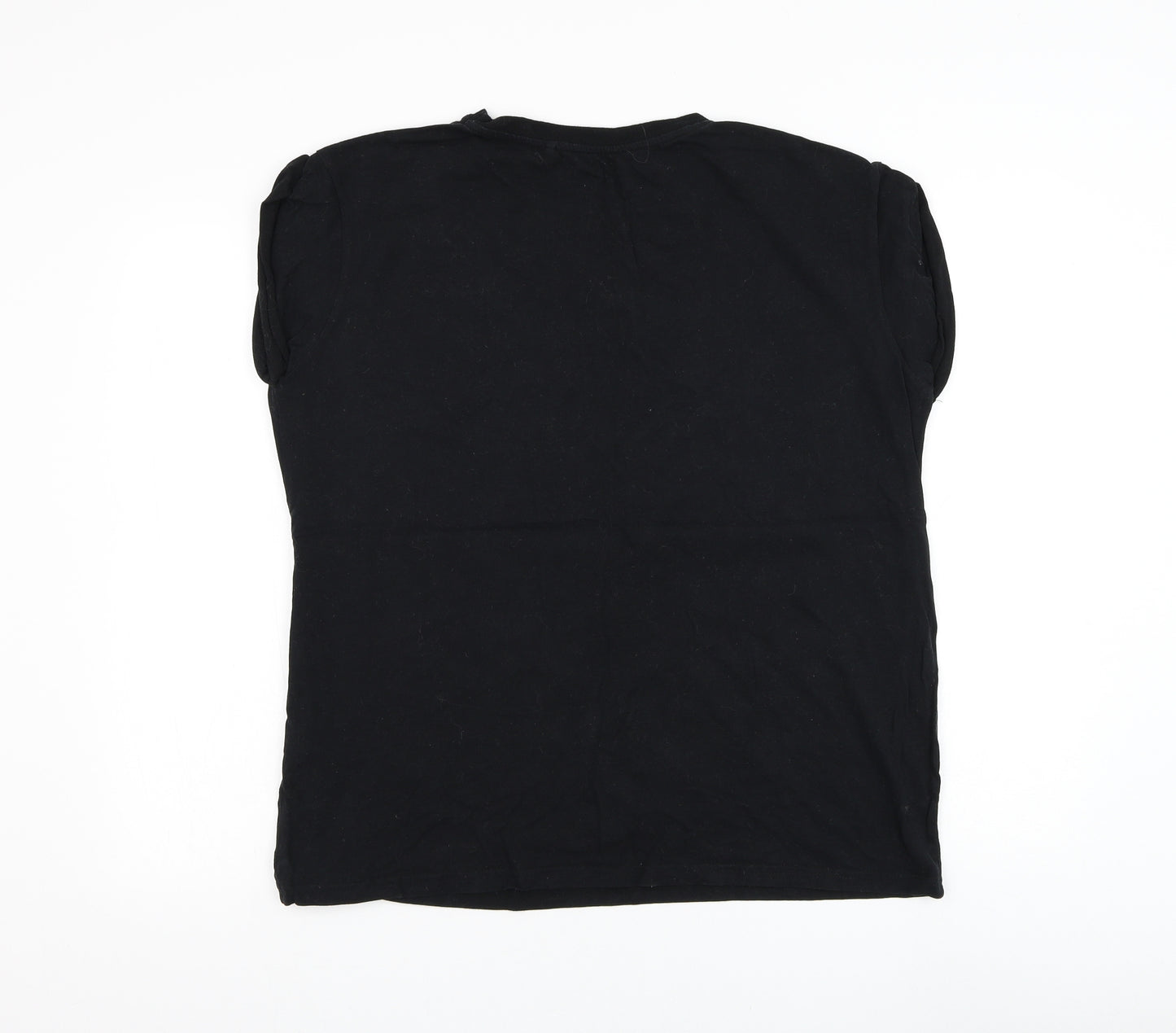 Atmosphere Womens Black Cotton Basic T-Shirt Size 16 Round Neck - Elvis Presley