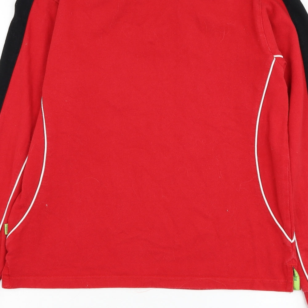 Welsh Rugby Union Boys Red Cotton Jersey T-Shirt Size 11-12 Years Collared Pullover - Rugby World Cup 2015, Wales