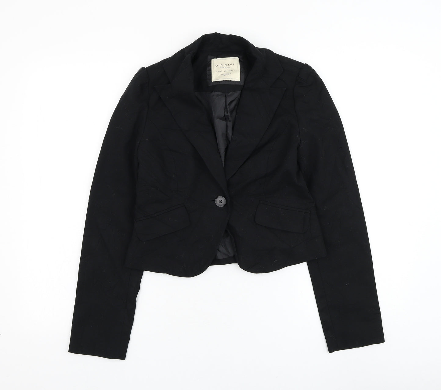 Old Navy Womens Black Jacket Blazer Size XS Button