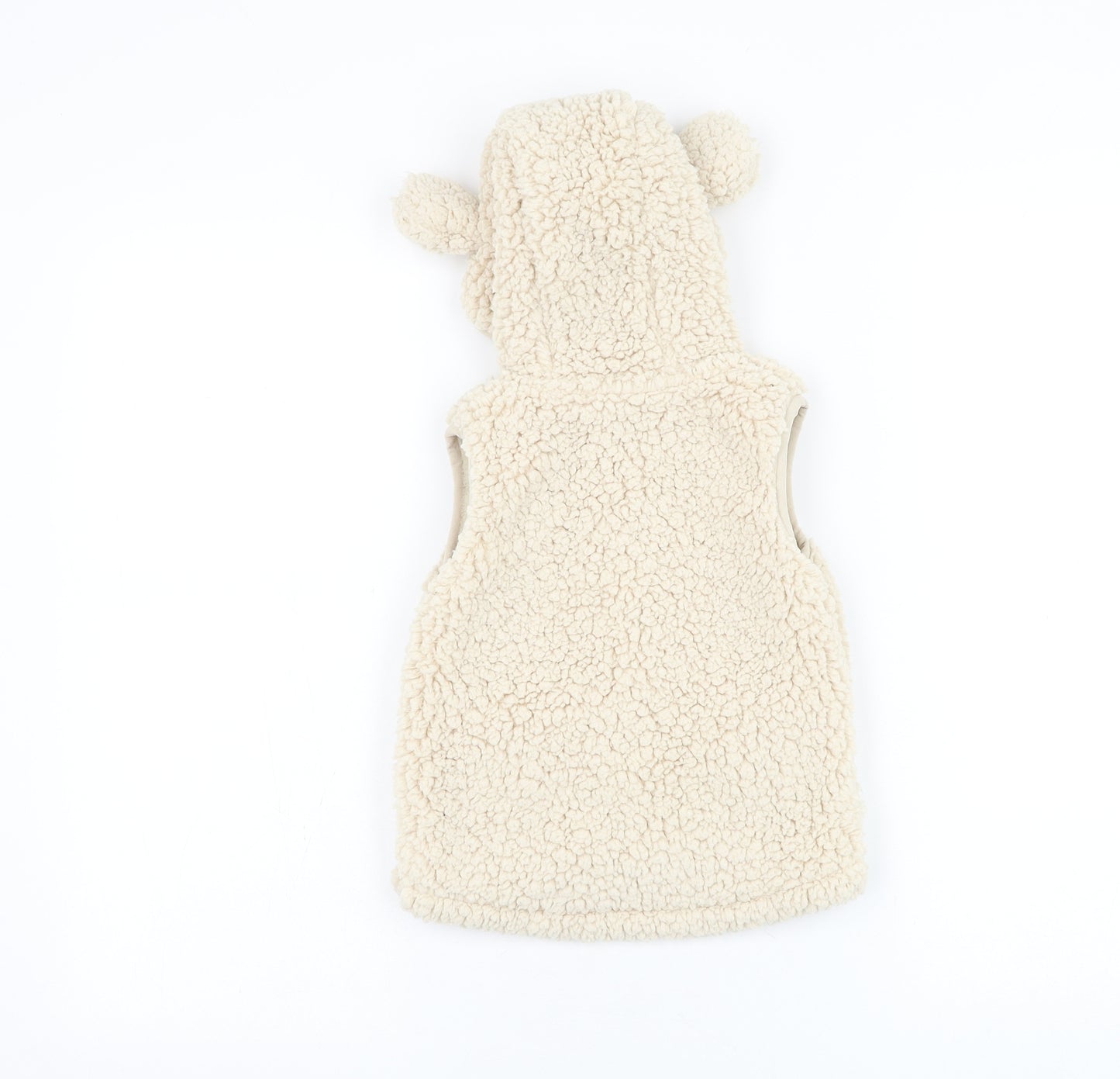 George Boys Ivory Gilet Coatigan Size 12-18 Months Zip - Disney