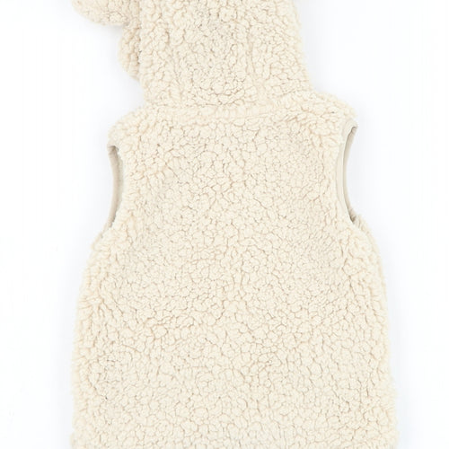 George Boys Ivory Gilet Coatigan Size 12-18 Months Zip - Disney