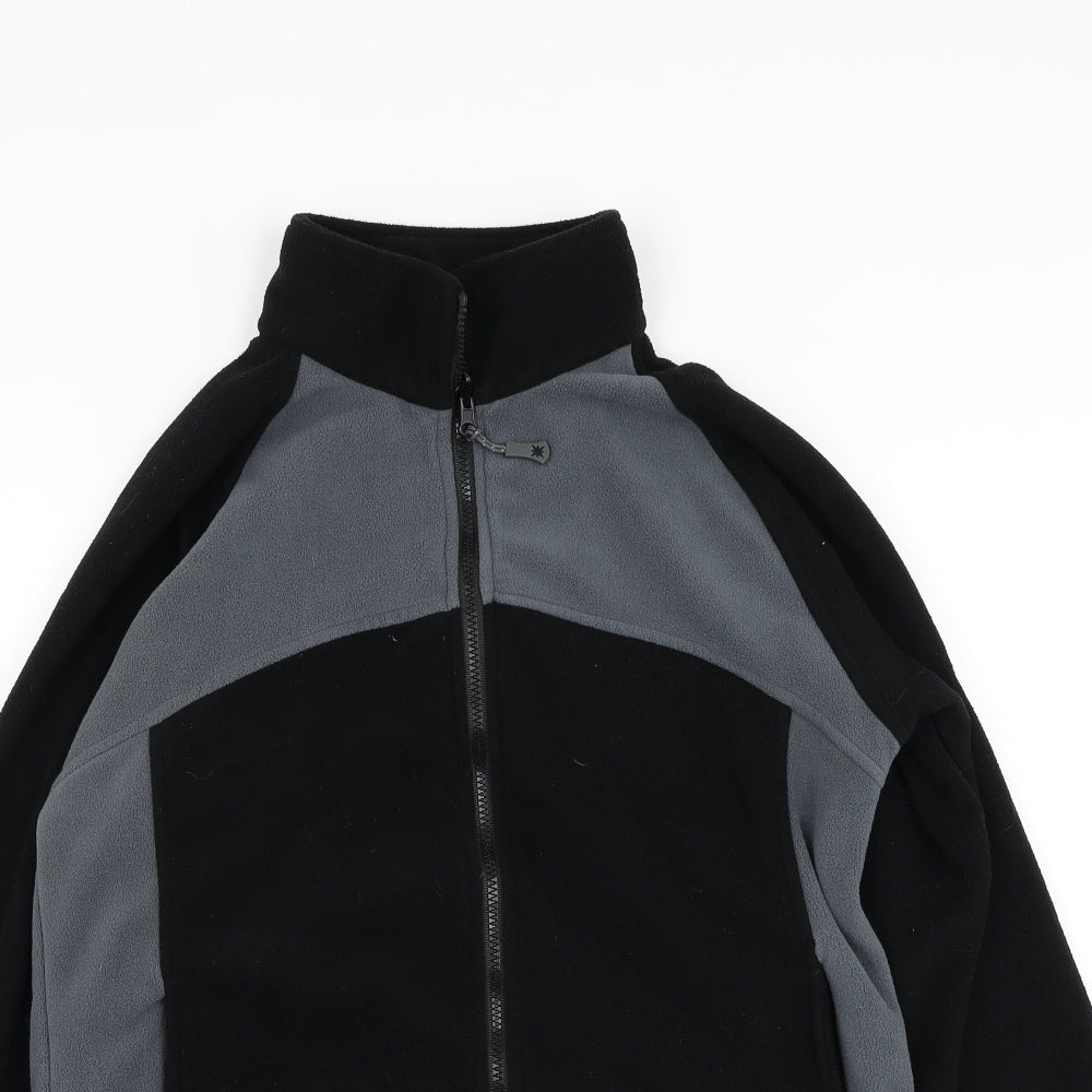 KOKO Womens Black Nylon Full Zip Sweatshirt Size 8 Zip