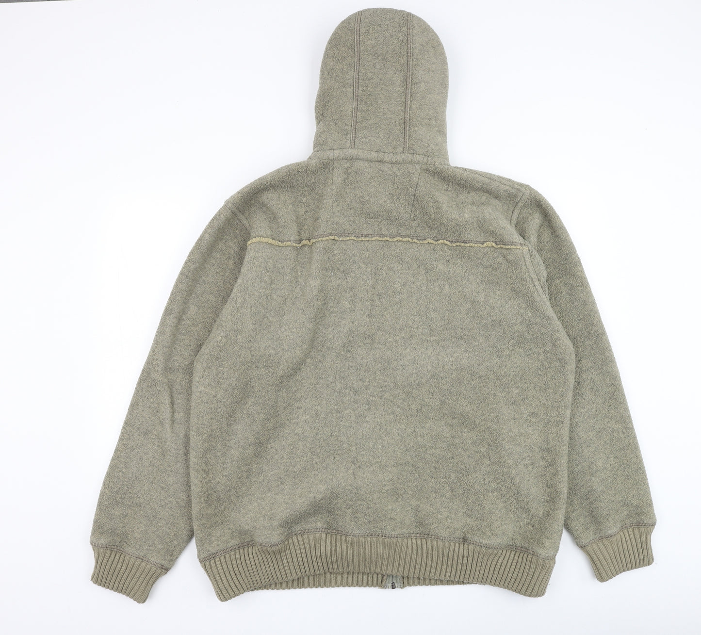Marks and Spencer Mens Green Polyester Full Zip Hoodie Size XL