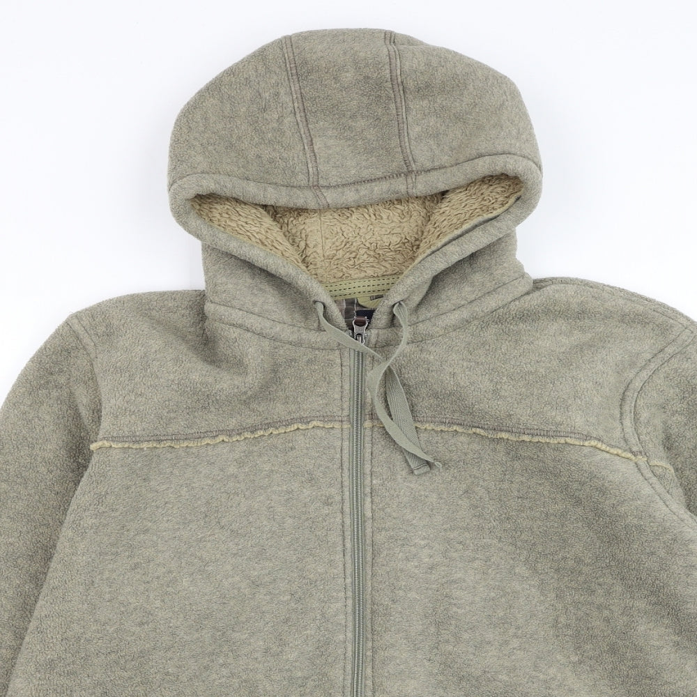 Marks and Spencer Mens Green Polyester Full Zip Hoodie Size XL