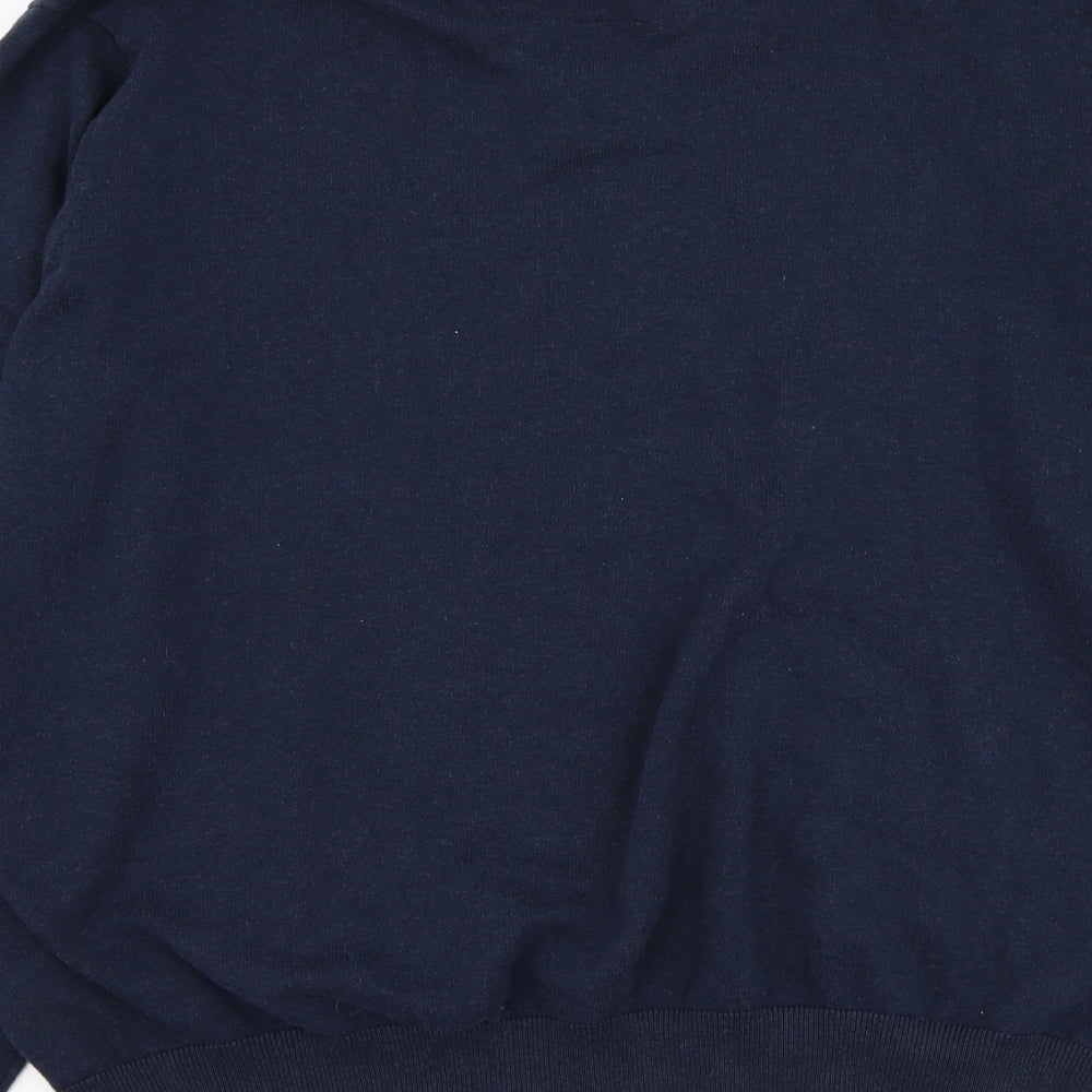 Matalan Mens Blue Collared Cotton Pullover Jumper Size 2XL