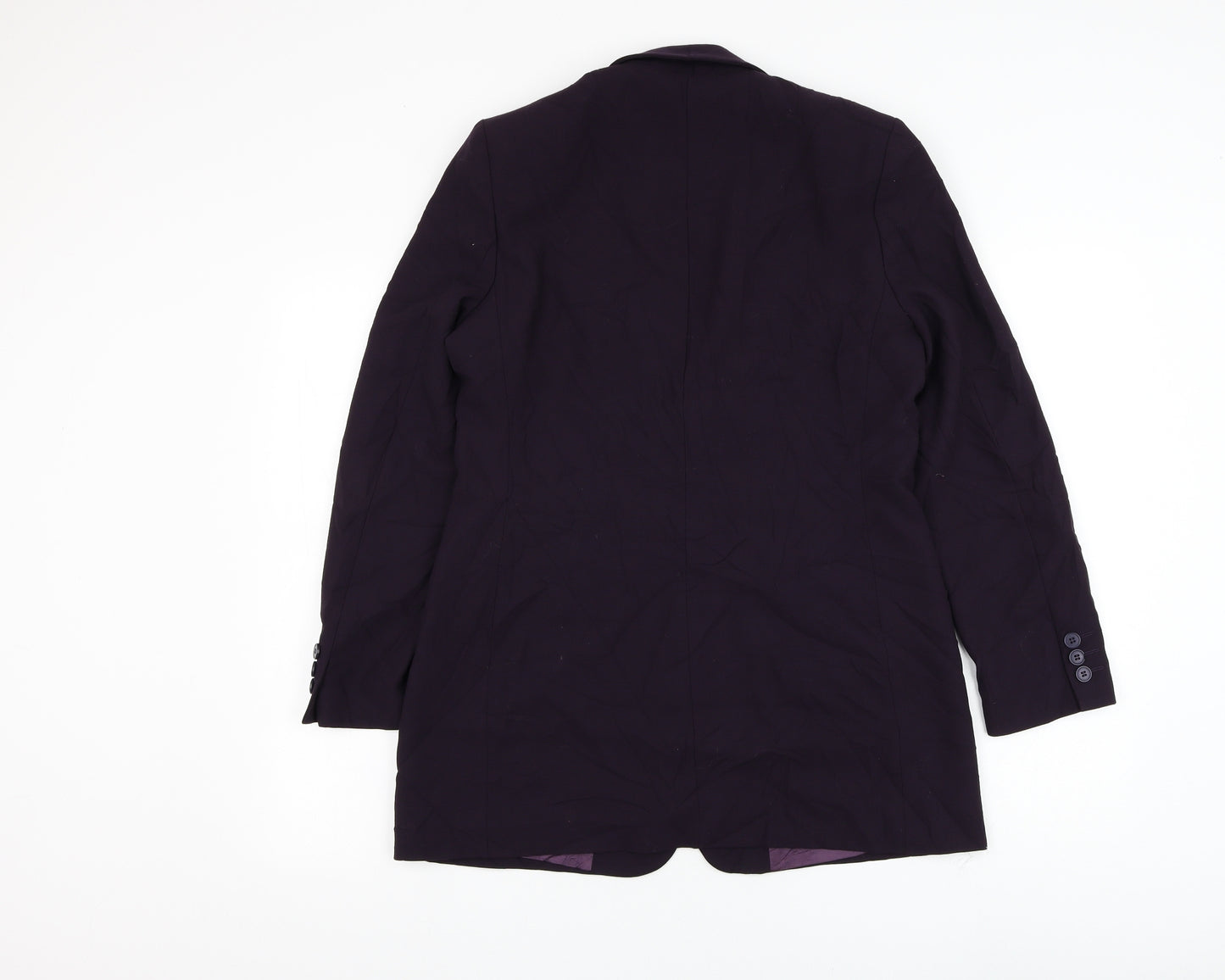 Marks and Spencer Womens Purple Jacket Blazer Size 12 Button