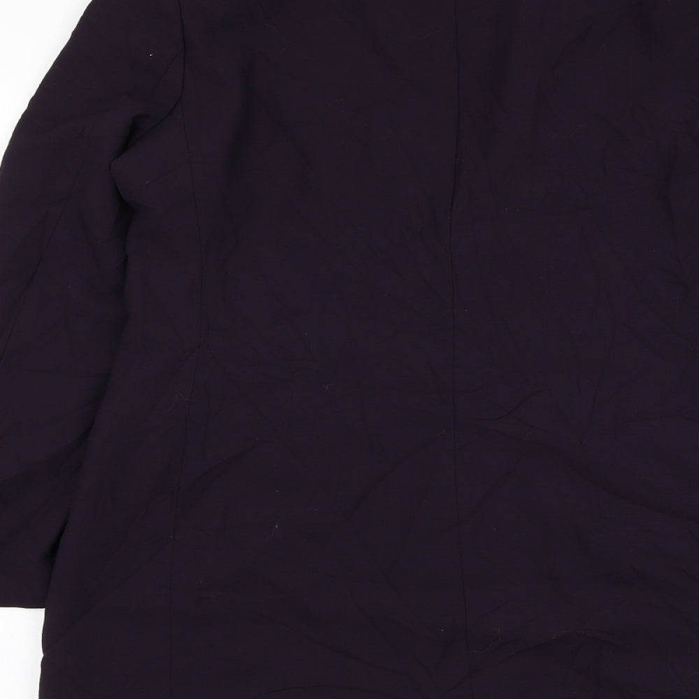 Marks and Spencer Womens Purple Jacket Blazer Size 12 Button