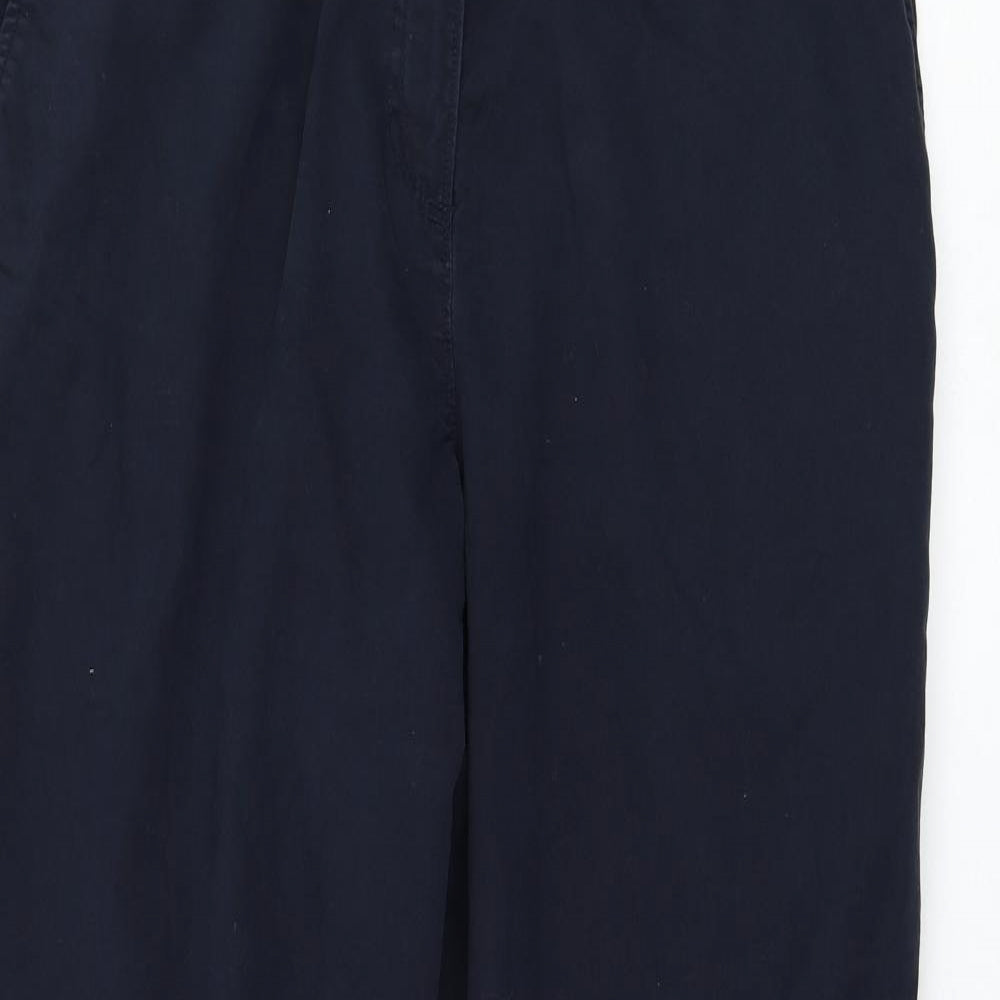 Debenhams Womens Blue Cotton Chino Trousers Size 20 L29 in Regular Zip