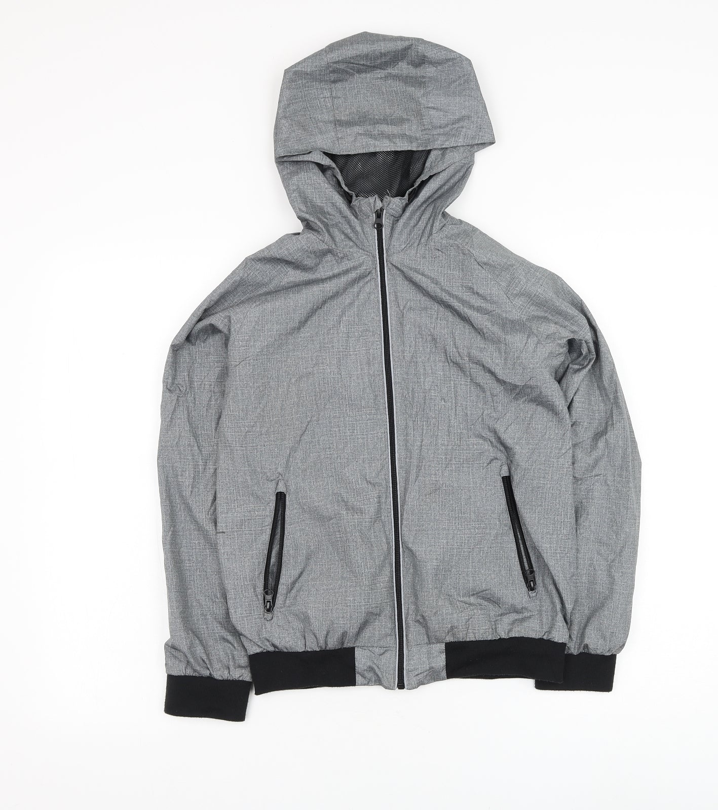 Primark Boys Grey Rain Coat Coat Size 11-12 Years Zip
