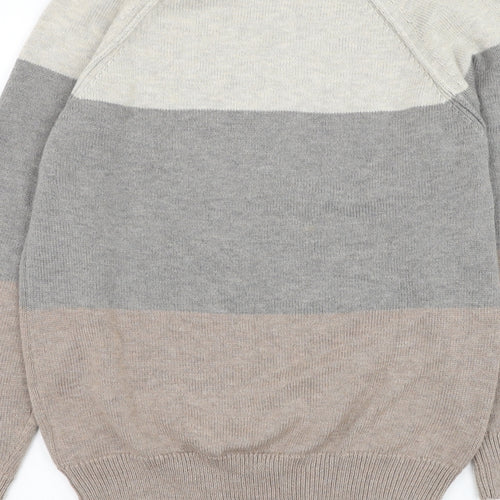 Marks and Spencer Mens Grey Round Neck Polyamide Pullover Jumper Size S