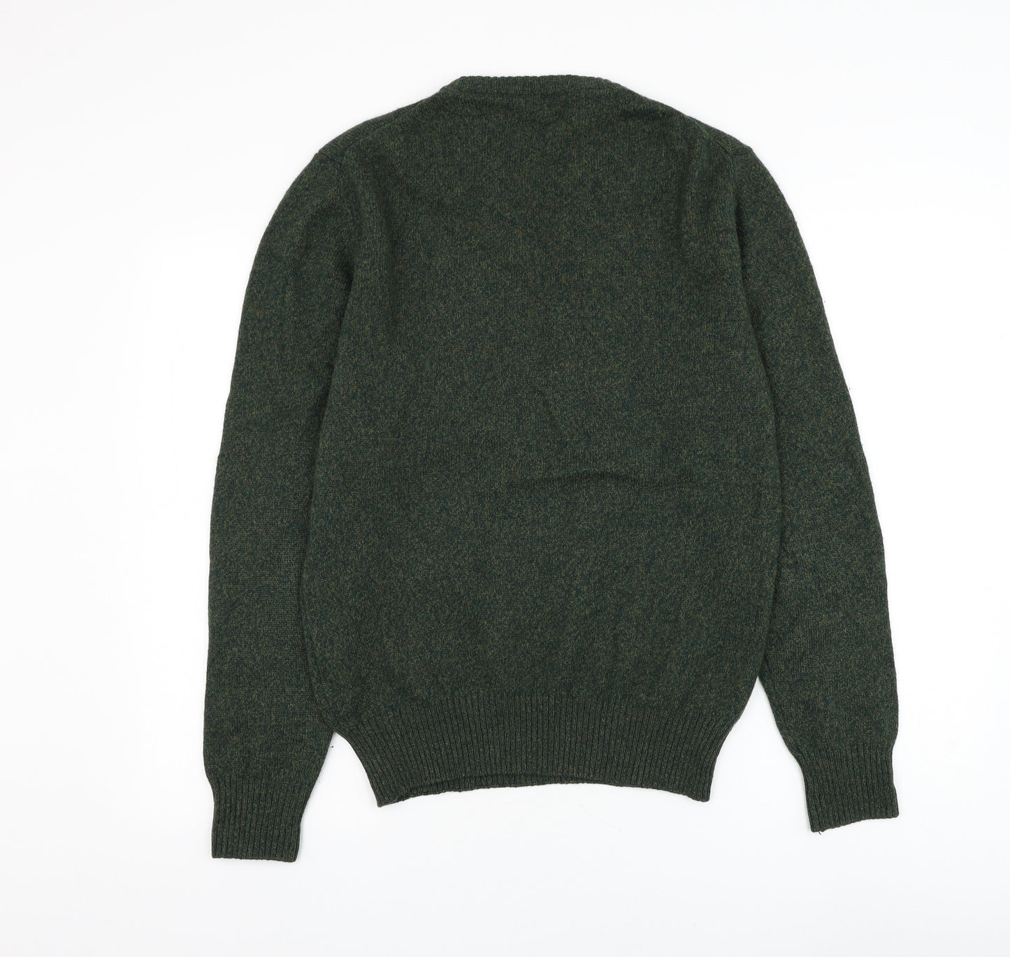 Maglificio MG Mens Grey Round Neck Wool Pullover Jumper Size M