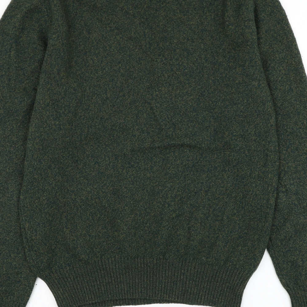 Maglificio MG Mens Grey Round Neck Wool Pullover Jumper Size M