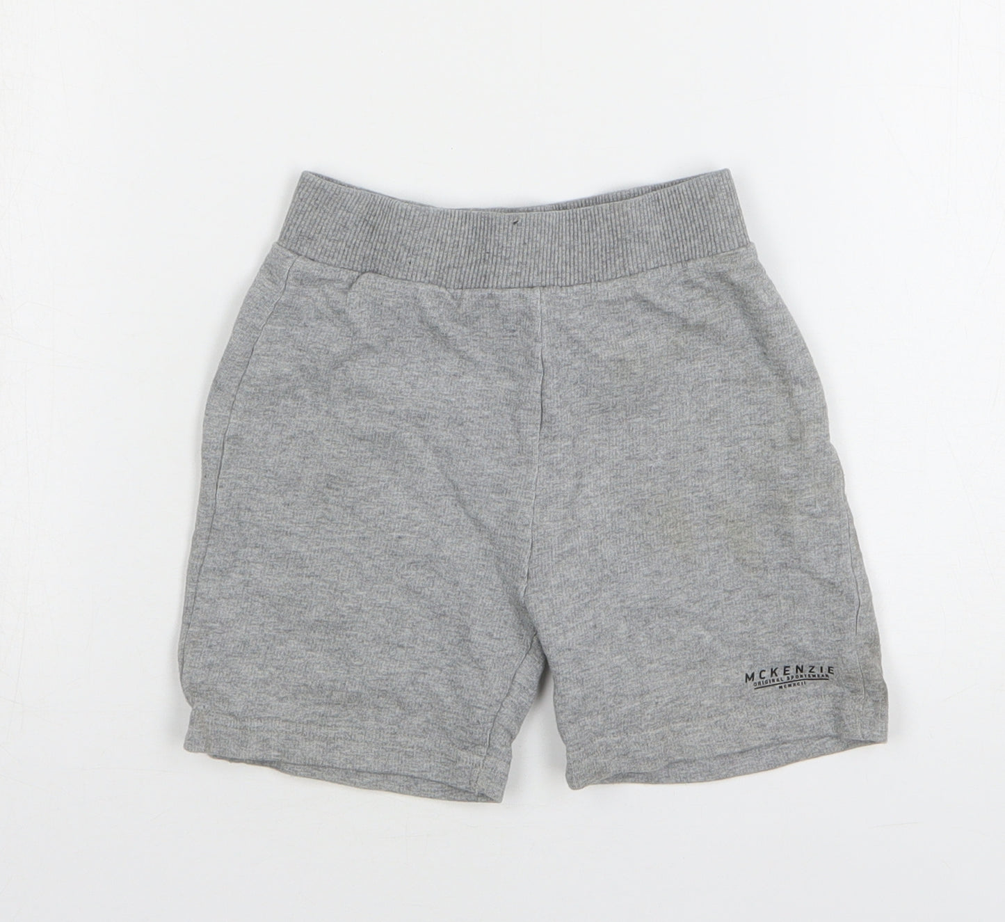 McKenzie Boys Grey Cotton Sweat Shorts Size 4-5 Years Regular