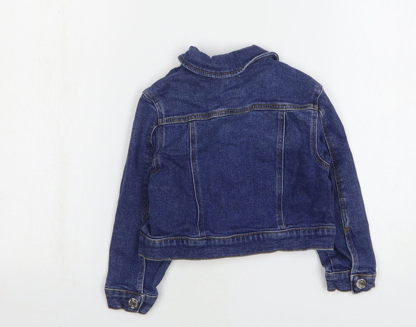 Denim & Co. Girls Blue Jacket Size 3-4 Years