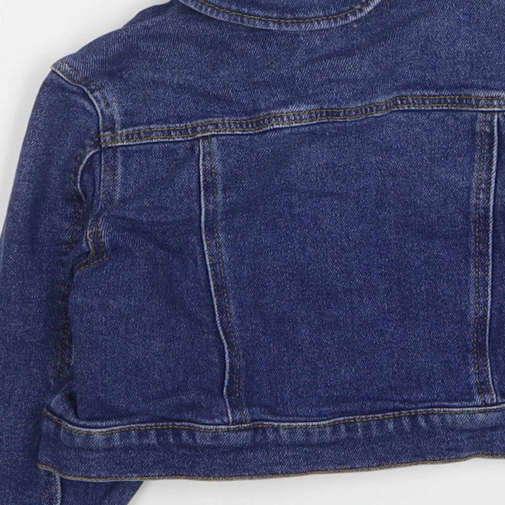 Denim & Co. Girls Blue Jacket Size 3-4 Years