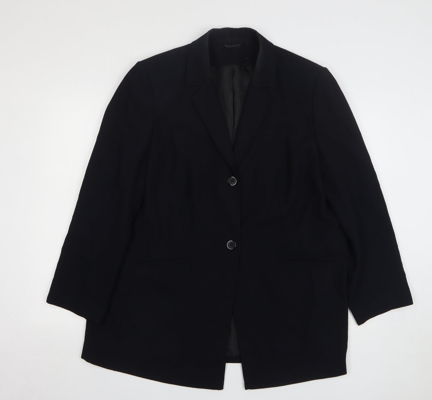 essence Womens Black Polyester Jacket Suit Jacket Size 20