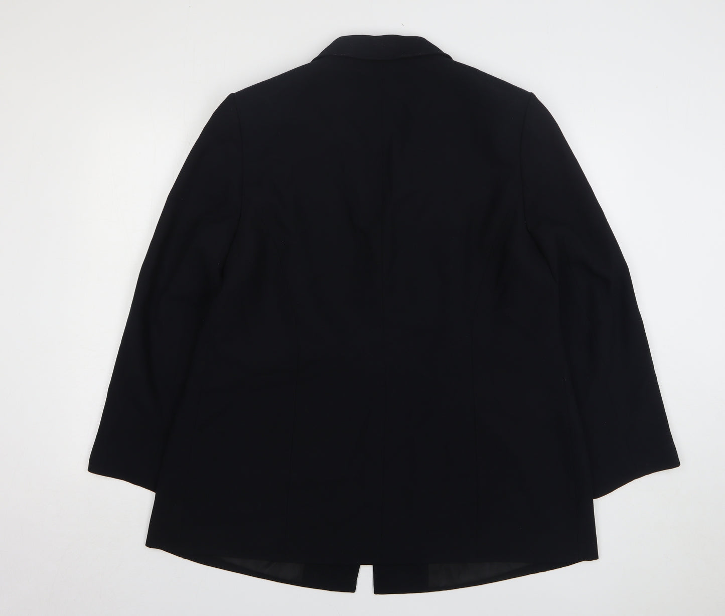 essence Womens Black Polyester Jacket Suit Jacket Size 20