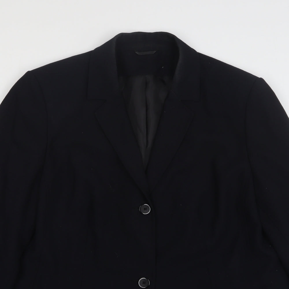 essence Womens Black Polyester Jacket Suit Jacket Size 20