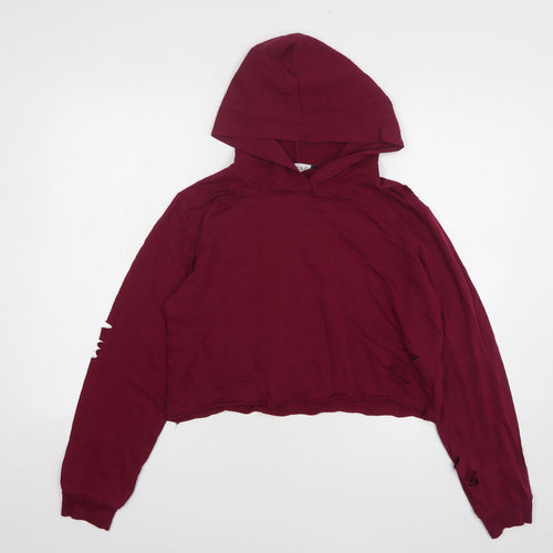 Select Womens Purple Cotton Pullover Hoodie Size L