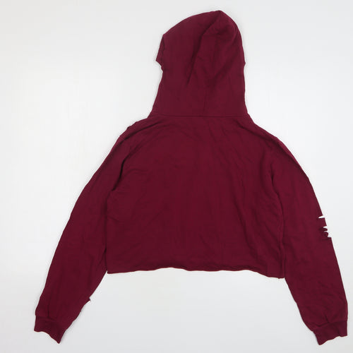 Select Womens Purple Cotton Pullover Hoodie Size L
