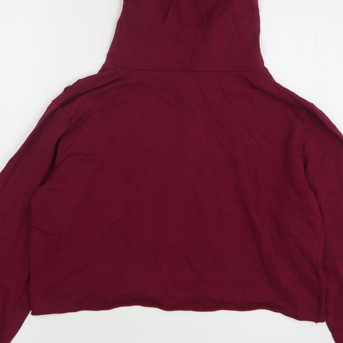 Select Womens Purple Cotton Pullover Hoodie Size L