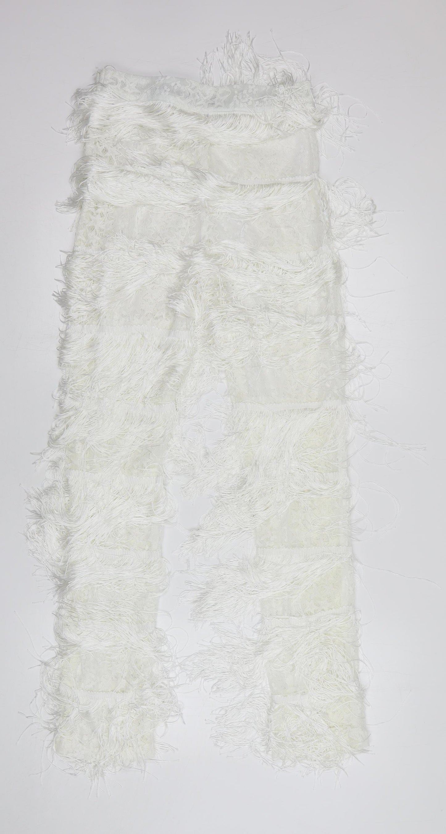 I SAW IT FIRST Womens White Polyester Trousers Size 8 L30 in Regular