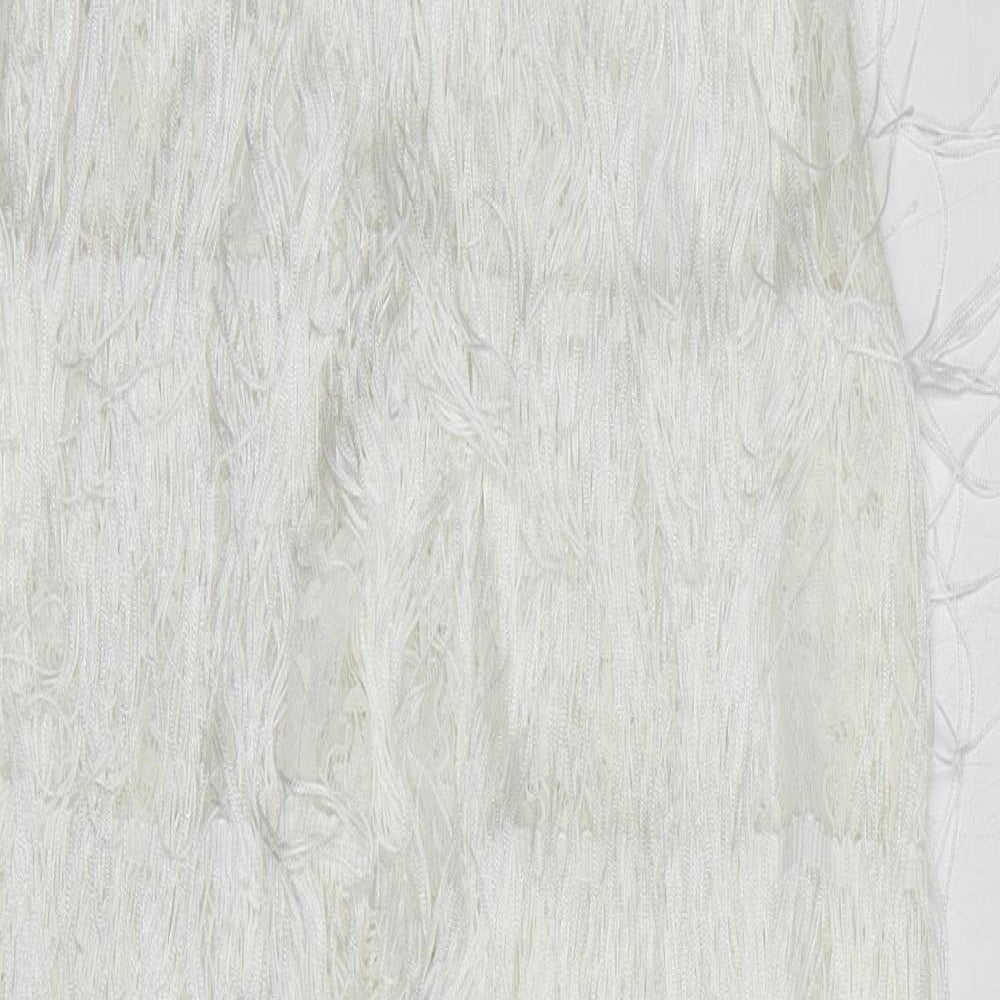 I SAW IT FIRST Womens White Polyester Trousers Size 8 L30 in Regular