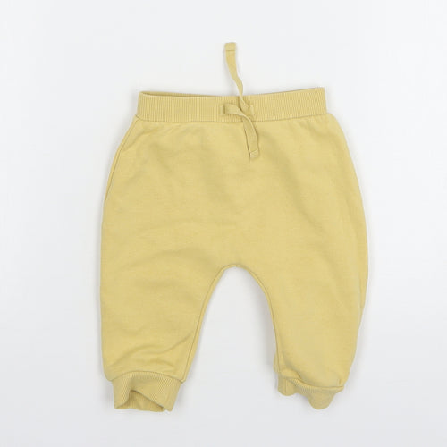 George Baby Yellow Cotton Sweatpants Trousers Size 3-6 Months