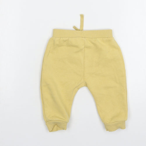 George Baby Yellow Cotton Sweatpants Trousers Size 3-6 Months
