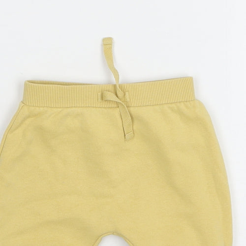 George Baby Yellow Cotton Sweatpants Trousers Size 3-6 Months