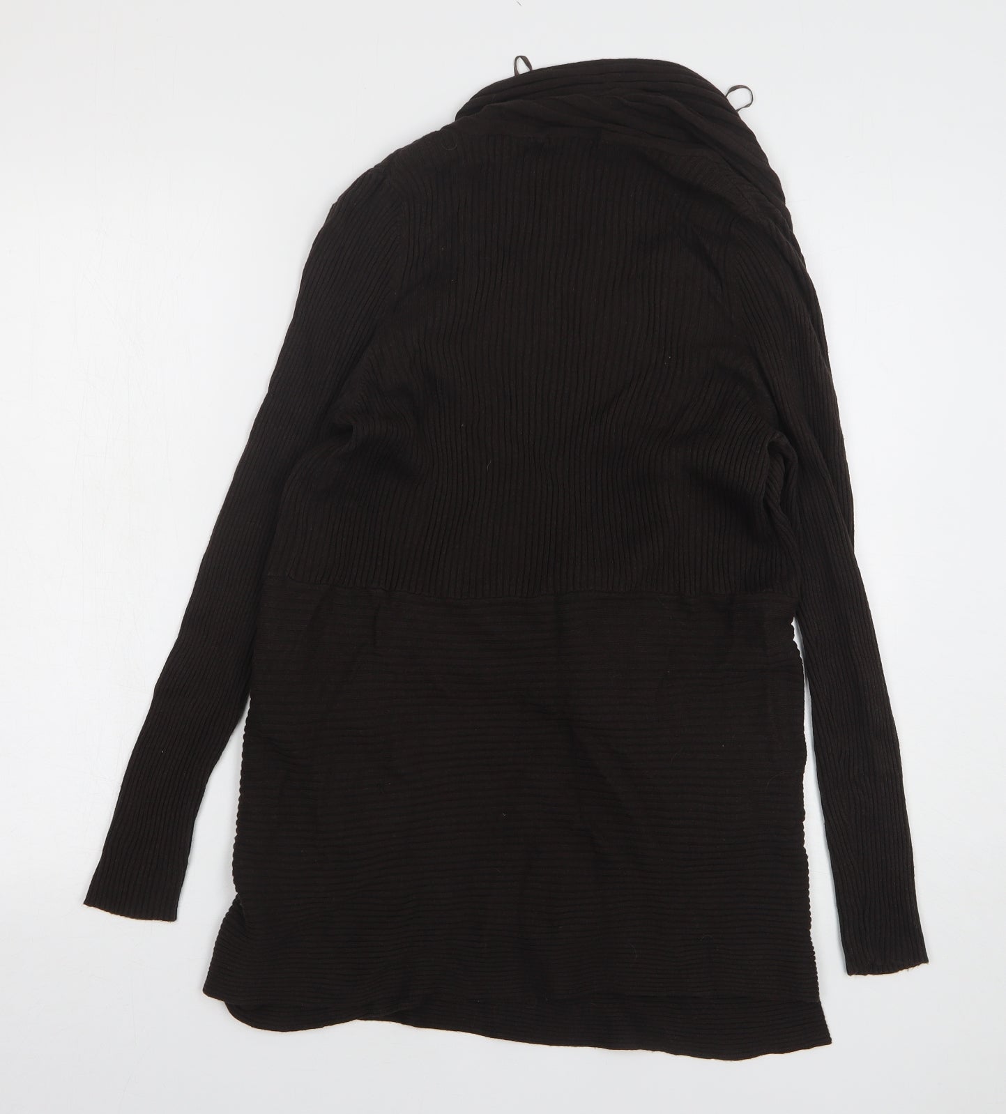 Marks and Spencer Womens Brown V-Neck Polyamide Cardigan Jumper Size 18
