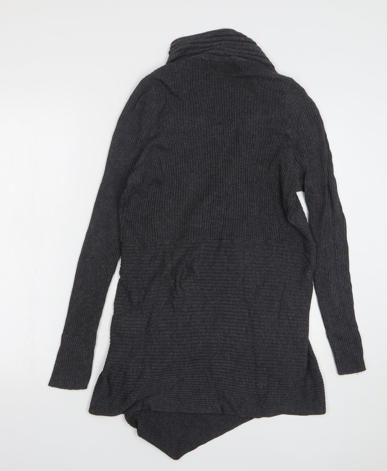 Marks and Spencer Womens Grey V-Neck Polyamide Cardigan Jumper Size 18