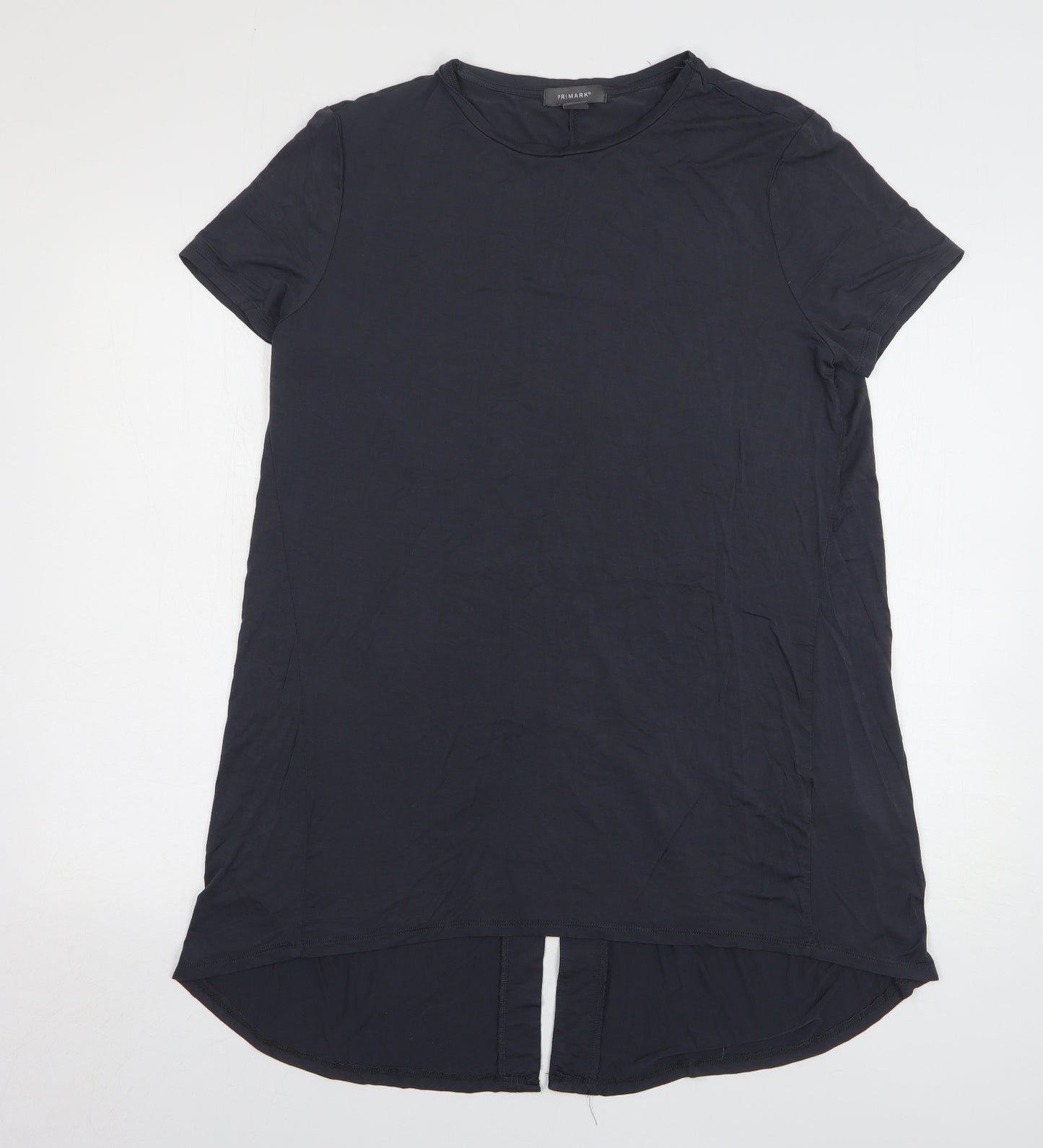 Primark Womens Grey Viscose T-Shirt Dress Size 12 Round Neck