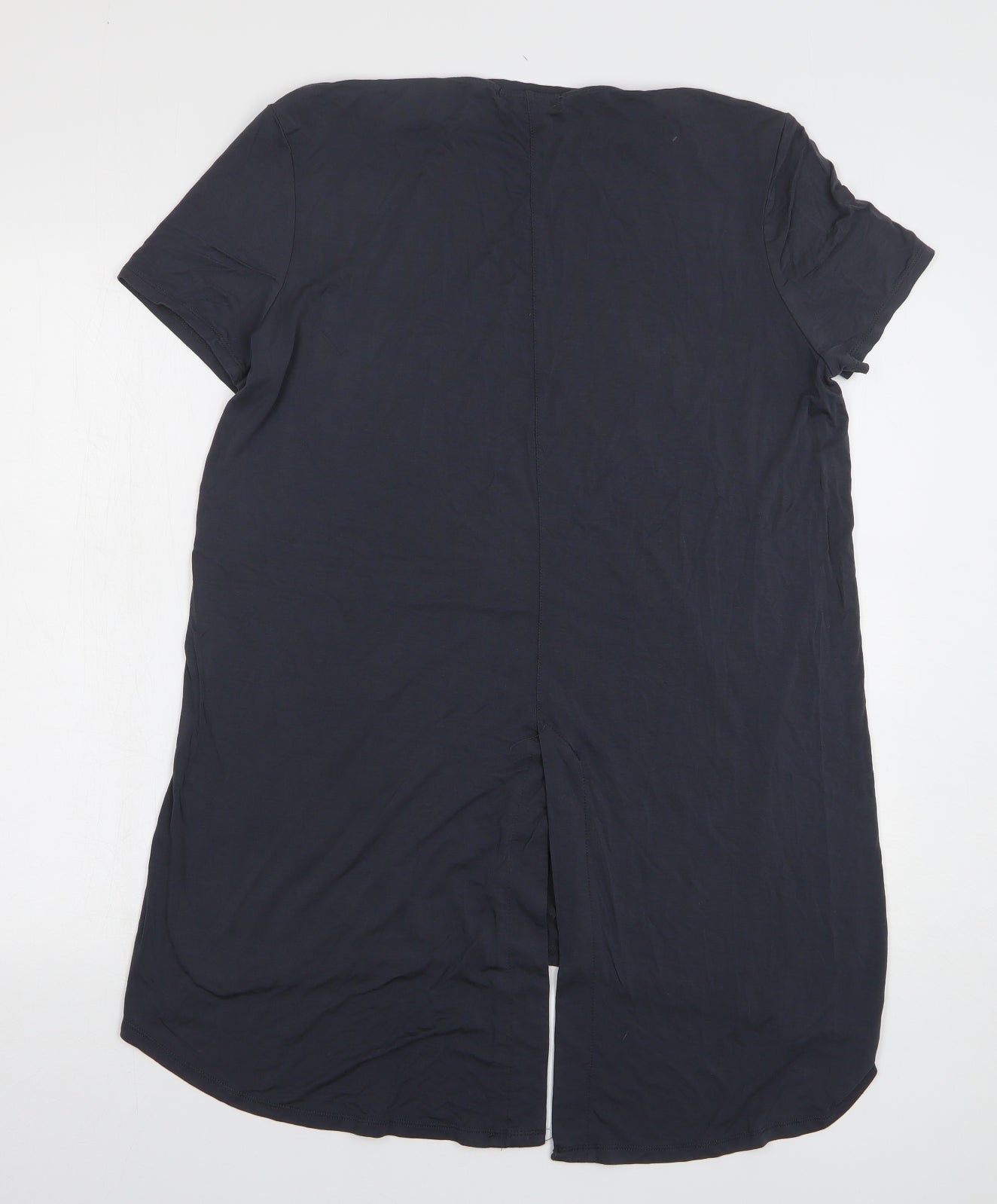 Primark Womens Grey Viscose T-Shirt Dress Size 12 Round Neck