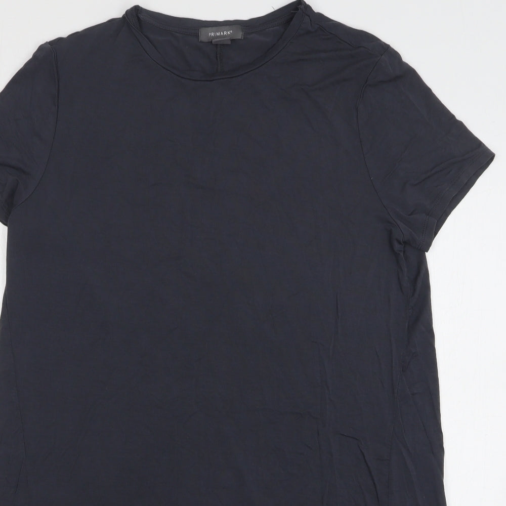 Primark Womens Grey Viscose T-Shirt Dress Size 12 Round Neck