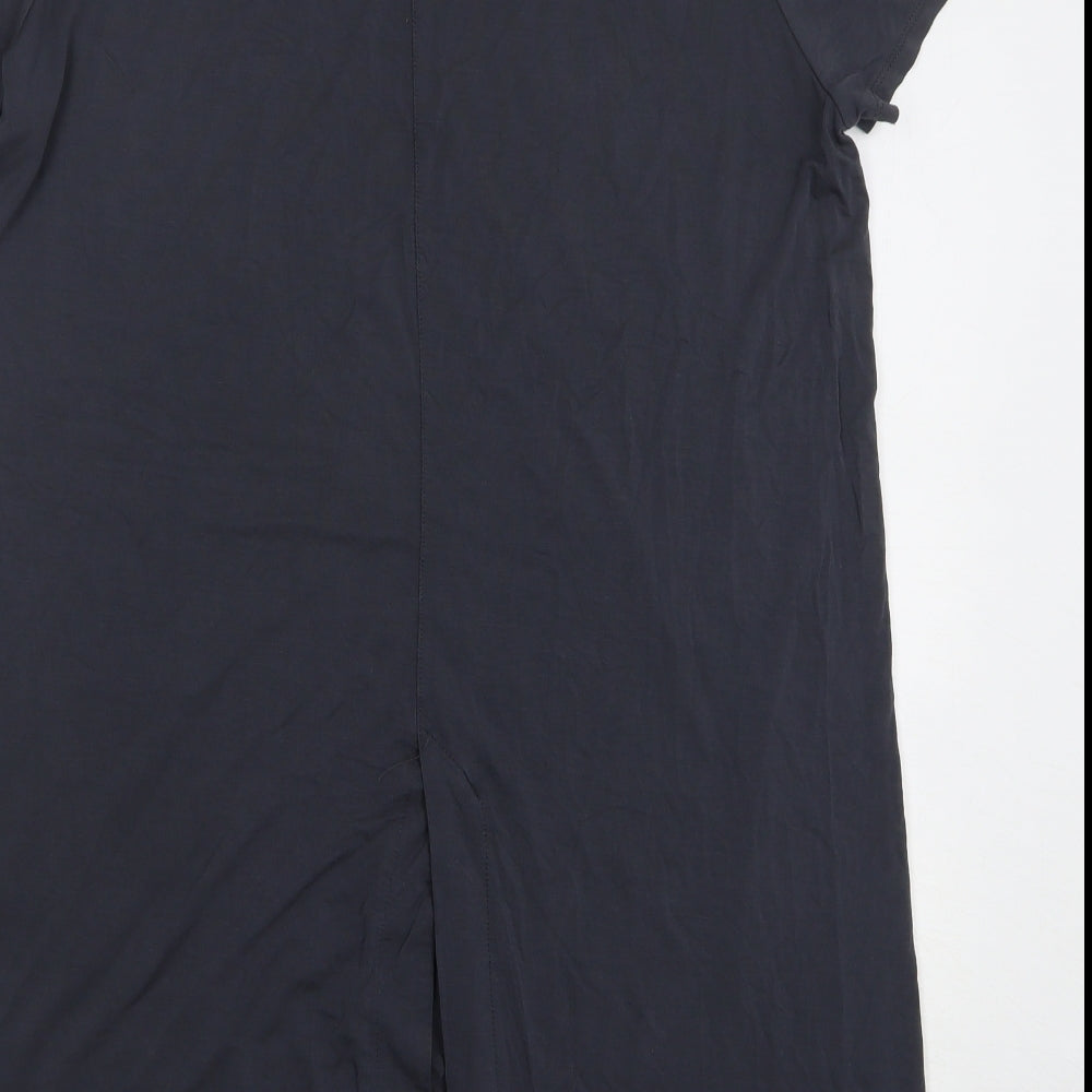 Primark Womens Grey Viscose T-Shirt Dress Size 12 Round Neck