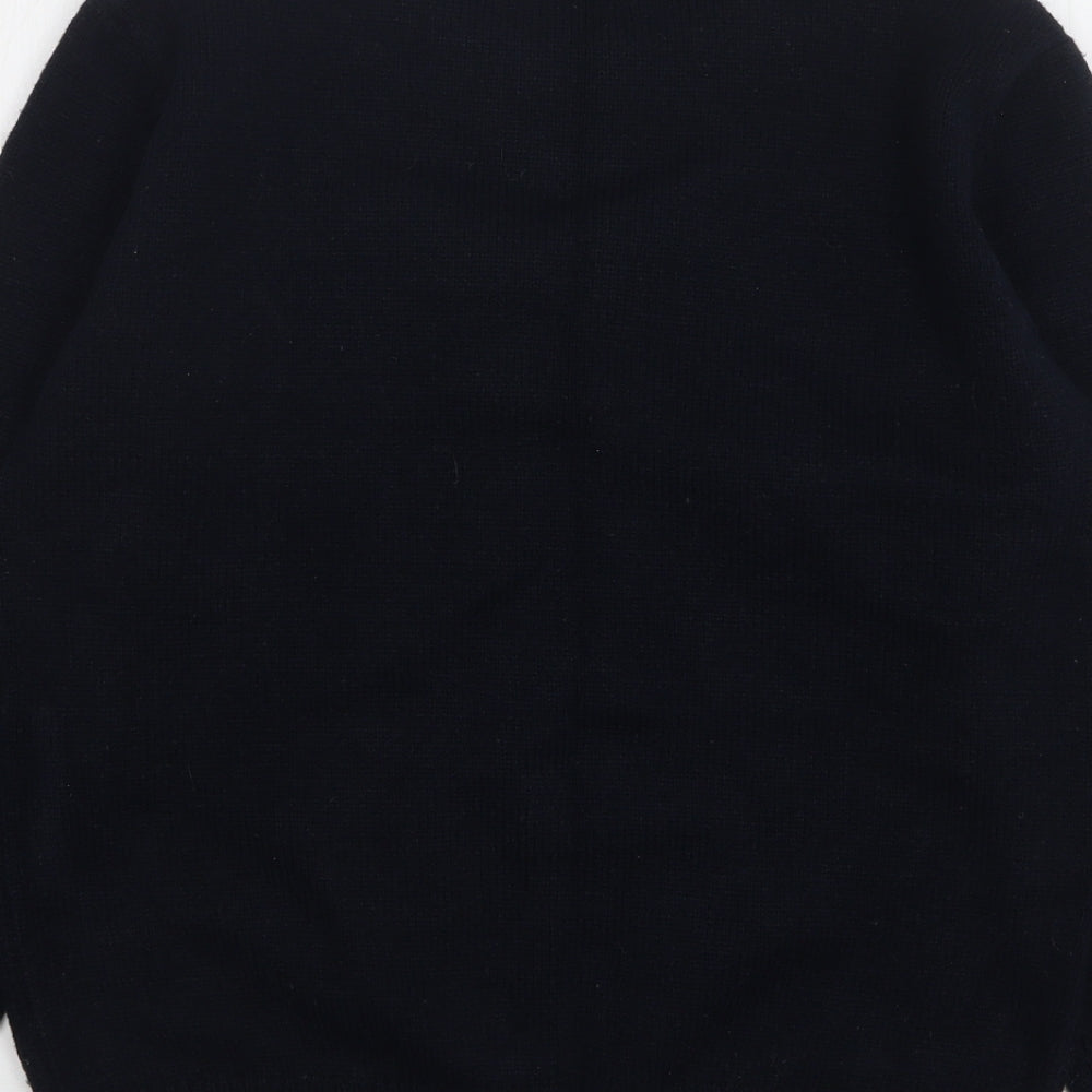 Atmosphere Womens Black Round Neck Acrylic Pullover Jumper Size S - Christmas