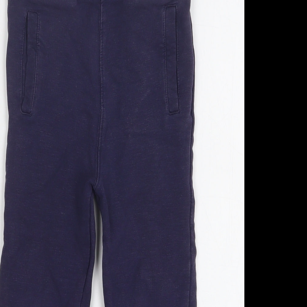 George Boys Blue Cotton Sweatpants Trousers Size 4-5 Years Regular