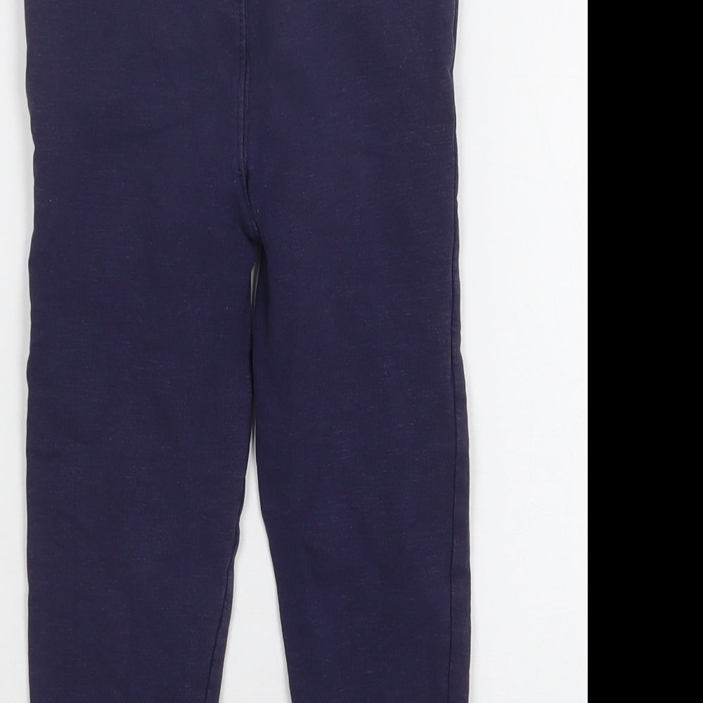 George Boys Blue Cotton Sweatpants Trousers Size 4-5 Years Regular