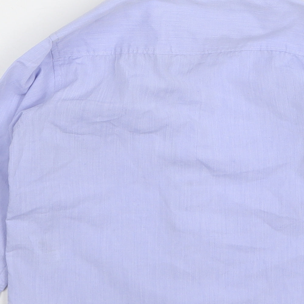 George Boys Blue Polyester Basic Button-Up Size 3-4 Years Collared